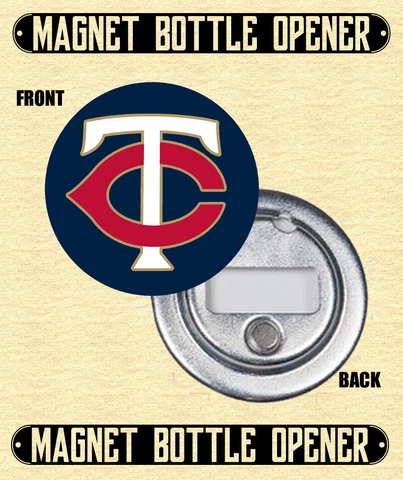 Minnesota Twins - Magnet Bottle Opener - Choose From 12 Designs Cover