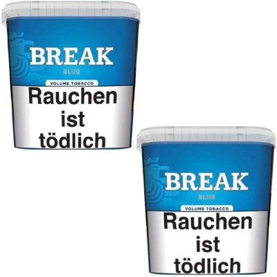 2 x Break Blue Giga Box 195g Volumentabak Break Blau Stopftabak Eimer Giga Box - Bild 1 von 2