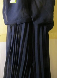 Sam Edelman Pleated Skirt Maxi Navy Blue Size 0, New - Picture 1 of 8