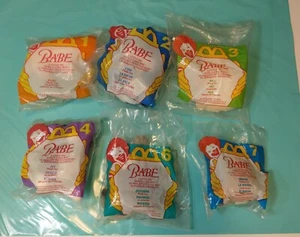 Posten 6 McDonalds Babe das Schwein Stofftiere Neu in Verpackung - Bild 1 von 7