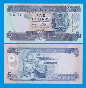 Solomon Islands 5 Dollars P 26 UNC ND 2004-2018 Prefix C\5 - Picture 1 of 1
