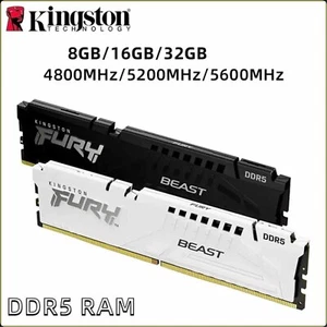 Kingston FURY Beast DDR5 SDRAM 8/16/32/64GB 4800 5200 5600 MHZ 288pin Arbeitsspeicher RAM - Bild 1 von 18