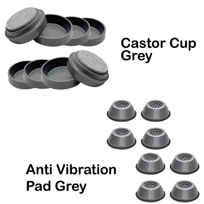 Rubber Base Castor Cups  Non-Slip Wooden Floor Sofa Anti Vibration Feet Pad 8PC - Image 1 of 4