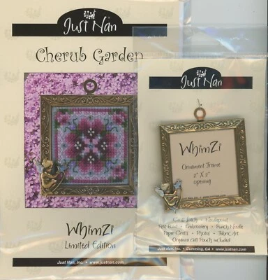 Just Nan Cherub Garden Embellishment Pack Frame Cross Stitch Kit - Image 1 of 2