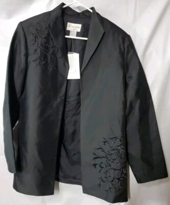 Vtg Victor costa occasion jacket 100% Silk Lined Beaded Embroidered  Sz M NWT  - Image 1 of 4
