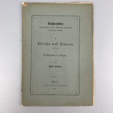 Neujahrsblätter v. 1882 "Löbejün und Cönnern während d. dreißigjährigen Krieges"