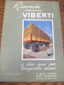 1949 Original Italian Viberti Trailer Truck Brochure - Picture 1 of 3