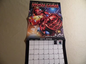 Póster promocional de The Invincible Iron Man - 2 caras/calendario/circa 2008 - Imagen 1 de 4