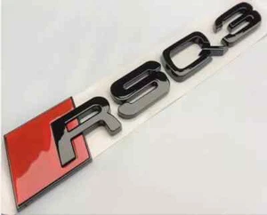 BLACK RSQ3 FOR AUDI RSQ3 REAR TRUNK EMBLEM BADGE NAME DECAL LETTER NUMBER - Picture 1 of 1