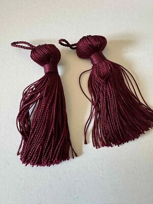 Juego de 2 flecos borla campana vino borla vintage nuevo por Conso Foto 1 de 4