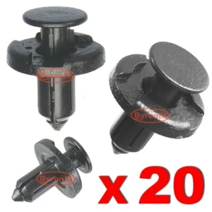 TRIM CLIPS FOR NISSAN QASHQAI JUKE MICRA BUMPER GRILLE ARCH LINING 8mm PLASTIC - Picture 1 of 4