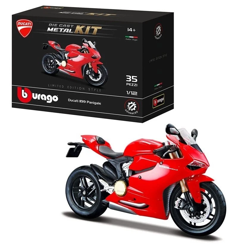 Ducati 1199 Panigale Red Plastic Kit 1:12 Model Bburago - Imagem 1 de 1