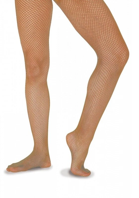 Tan silky fishnet dance tights - all sizes - Image 1 of 1