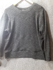 PrAna Stepppullover Damen 14 16 schwarz meliert Pullover Fronttasche - Bild 1 von 11