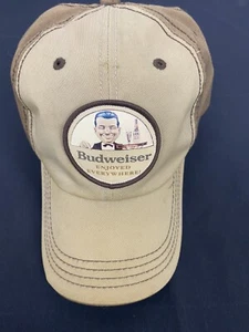 Vintage Brown Budweiser Cap Smiling Charlie - Picture 1 of 4