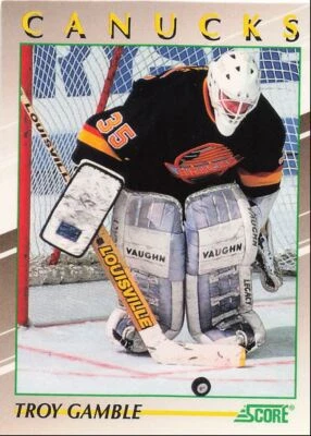 1991-92 Score Young Superstars Troy Gamble Vancouver Canucks #29 - Image 1 of 2