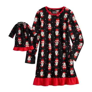 JAMMIES FOR FAMILIES CHRISTMAS NIGHTGOWN WITH MATCHING DOLL GOWN Girl's Size 8 - Picture 1 of 3