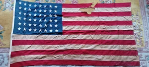 Historical 48 Star U. S. Flag, Tattered 3'x 5' - Picture 1 of 12
