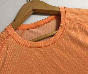 Lululemon Men's Orange Metal Vent Tech Short Sleeve T-Shirt Size L - Picture 1 of 7