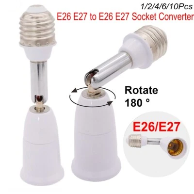 E26 E27 to E26 E27 Light Bulb Socket Converter Adjustable Lamp Extender Holder - Image 1 of 4