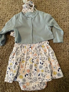 Child Of Mine By Carters Infant Baby Girls 3Pcs Outfit/Set Multicolor Size 3-6 M - Picture 1 of 2