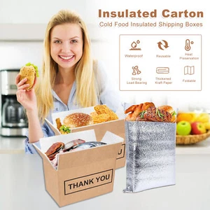 Chill Insulated Shipping Boxes with Aluminum Foil Liner Packing Supplies - Picture 1 of 14