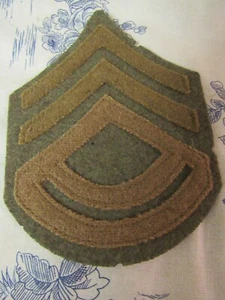 Vtg. WWI US Army Sergeant Major Chevrons EW, SSI Patch - Picture 1 of 6