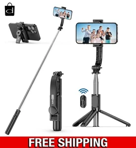 Trépied iPhone Selfie Stick 60" Extensible avec Télécommande sans Fil, Utilisation Voyage - Photo 1 sur 6