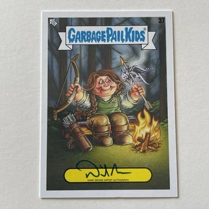 2022 Topps Garbage Pail Kids Book Worms Mocking Janie Dave David Gross Auto #37 - Picture 1 of 11
