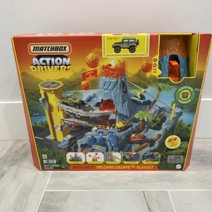 Matchbox Action Drivers Volcano Escape Spielset mit Licht, Sound & SUV Mattel - Bild 1 von 8