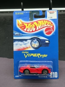 Hot Wheels Dodge Viper RT/10 FTE Collector #210 1991 Blue Card - Picture 1 of 2