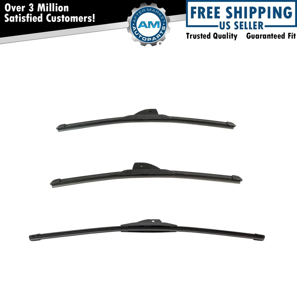 Conjunto de 3 peças de limpador de para-brisa dianteiro e traseiro Trico Tech & Tech - Imagem 1 de 4