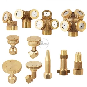 1/2" Brass Adjustable Spray Water Mist Nozzle Thread Connector Garden Sprinkler - Picture 1 of 26