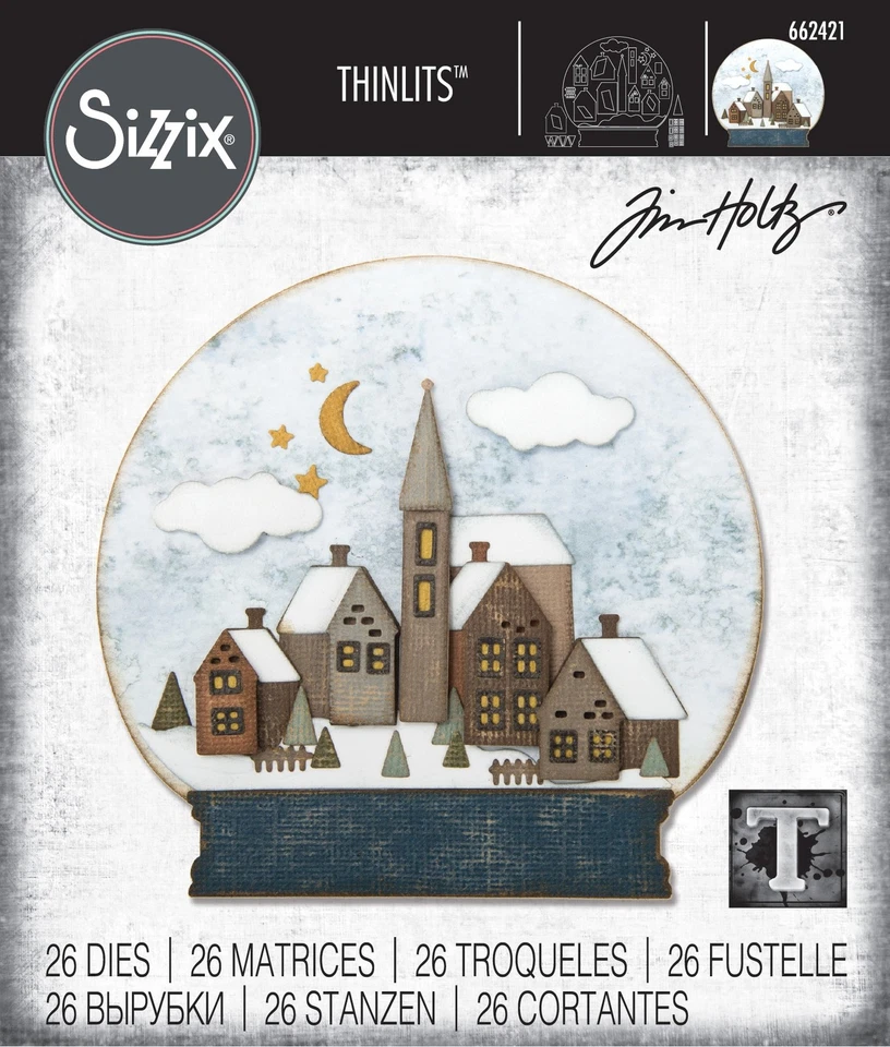 Sizzix Snowglobe #2 Thinlits Dies by Tim Holtz 26pk - 662421