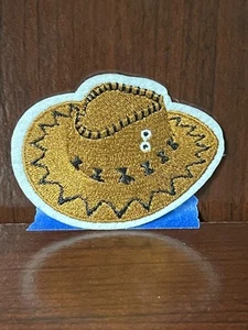 Cowboy Hat Embroidered Patch Iron On 2.5" - Picture 1 of 2