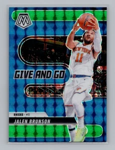 2024-25 Mosaic NBA #11 Jalen Brunson Give and Go Insert Green Mosaic NY Knicks - Picture 1 of 2