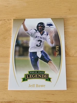 2007 Press Pass Legends Gold /99 Jeff Rowe #G-40 Rookie RC $$$ - Image 1 of 2