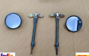 For Jeep Willys Adjustable Arm Mirror Bracket Kit 5" Mirror Vintage - Picture 1 of 4