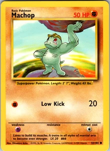 Machop 52/102 Pokemon: Base Set Unlimited Common - LP - Bild 1 von 2
