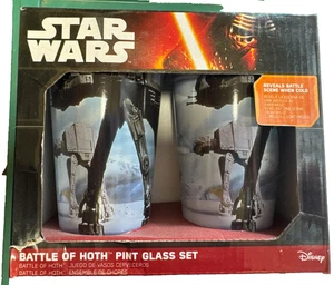 Star Wars 16oz 2 Pint Gläser - Battle Of Hoth - Selten ThinkGeek Dead Stock 2015 - Bild 1 von 4