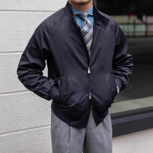Mens Stand Collar Long Sleeve Zip Coat Retro British Jacket Short Outwear Autumn - Picture 1 of 26