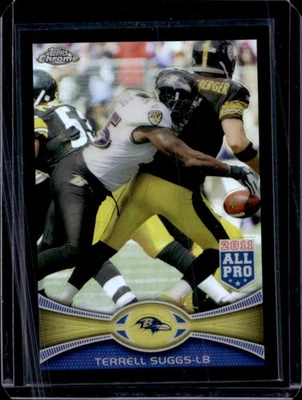 2012 Topps Chrome Terrell Suggs Black Refractor #82/299 Ravens - Image 1 of 2
