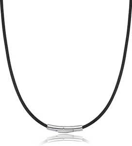 Waterproof Black Leather Cord Necklaces for Women Men 2Mm/3Mm Width 16Inch to 30 - Picture 1 of 8