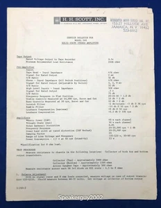 Original HH Scott Service Bulletin Manual / 260 - Bild 1 von 1