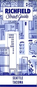 1956 Richfield Road Map: Seattle Tacoma NOS - Bild 1 von 1