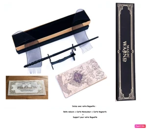 Baguette Wand GINNY WEASLEY Métal/résine+boite + 2 cartes + support Baguette - Imagen 1 de 4