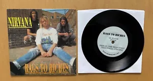 NIRVANA RAGS TO RICHES EP 45 W/ PICTURE SLEEVE KURT COBAIN 1992 EU IMPORT NM/NM - Picture 1 of 2
