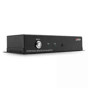 Lindy 2 Port Dual Head DisplayPort 1.2 KVM Switch - Picture 1 of 5