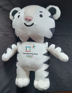 Orig.mascot Olympic Winter Games PYEONGCHANG 2018 - SOOHORANG /30 cm ! RARITY - Picture 1 of 2