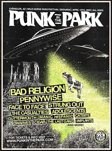 BAD RELIGION PENNYWISE FACE TO FACE Punk In The Park 2025 Ltd Ed New RARE Poster - Picture 1 of 1